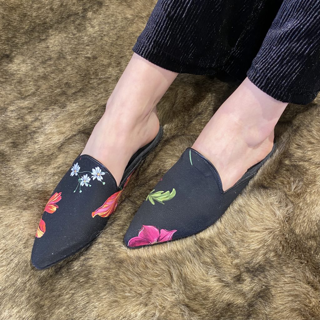 מיול’ס בד כותנה מודפס פרחוני - וורניק